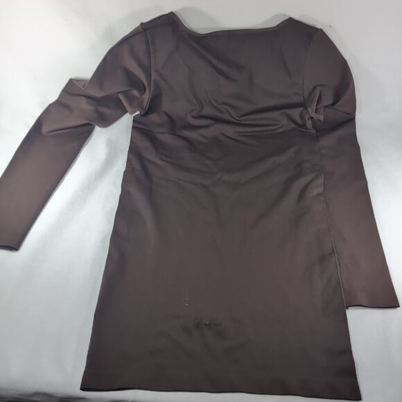 FLAWED C'est Moi Seamless Dark Brown Long Sleeve Shirt Women's OS One Size NWT - Picture 8 of 11
